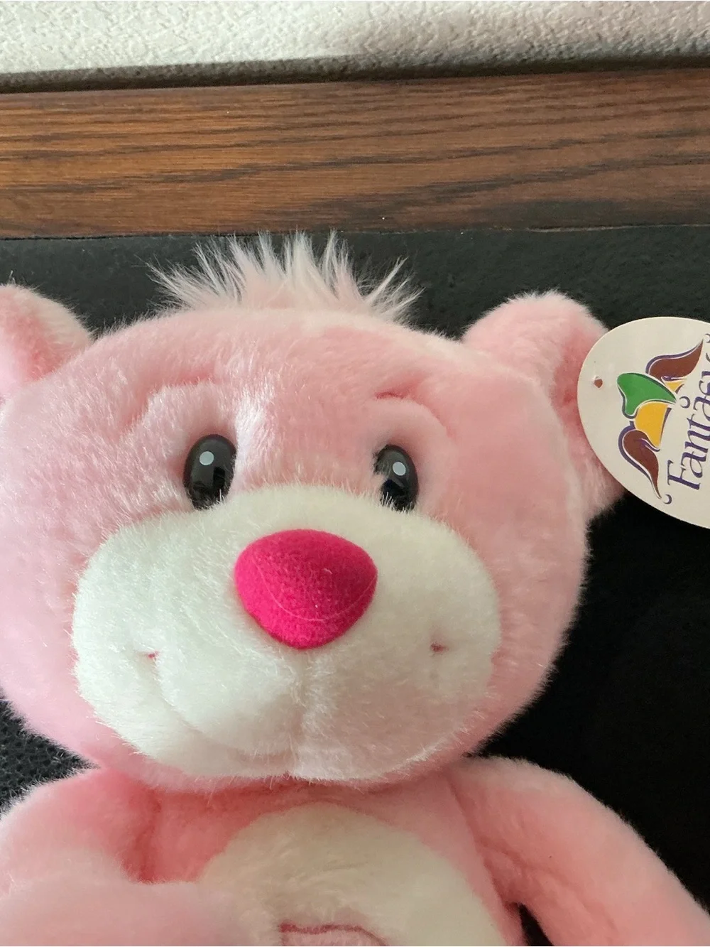 VTG Circus Circus Pink Ice Cream Cone Fakie Care Bear Plush Stuffed Animal